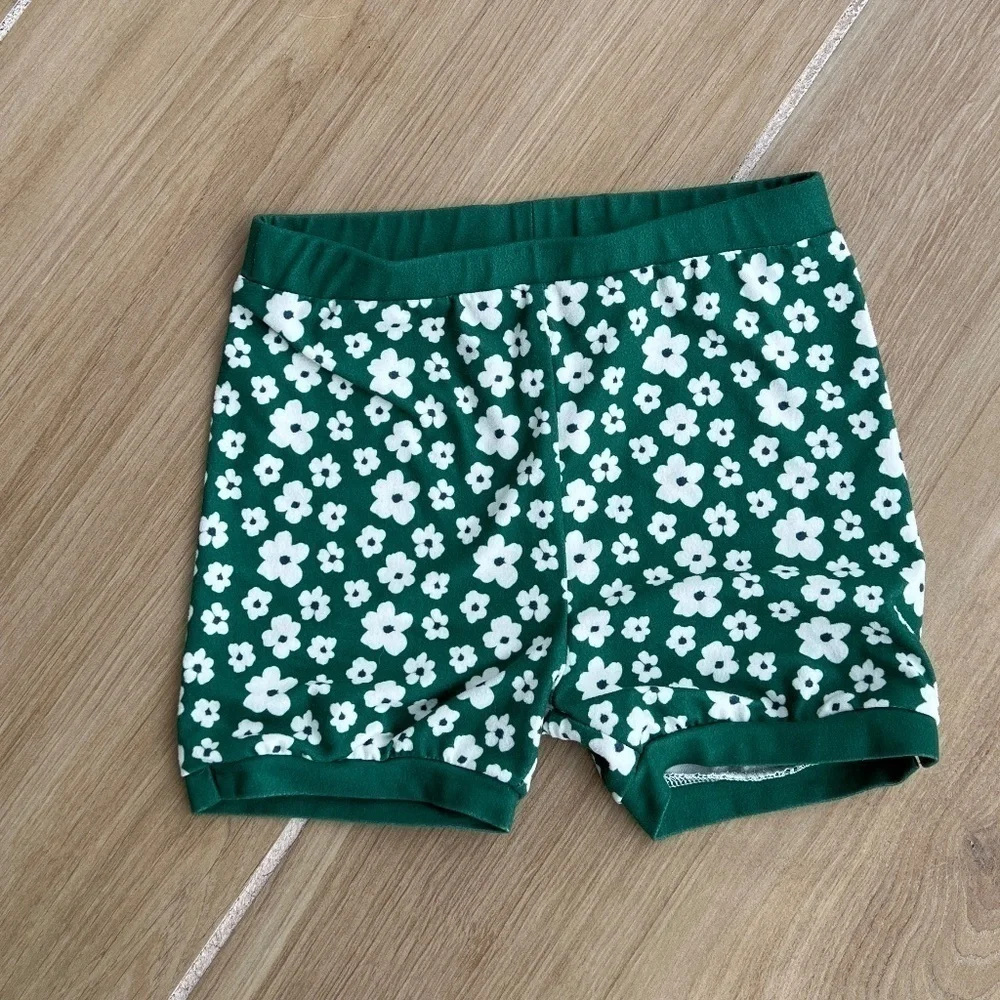 SweetHoney Girl's Size 6 Years Green Floral Pull On Shorts